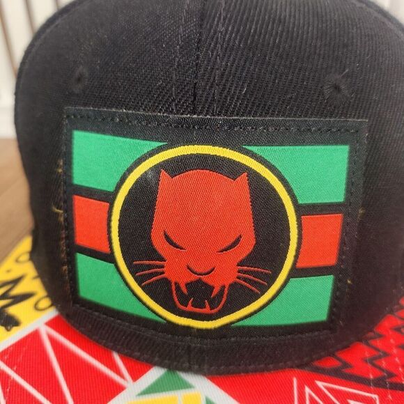Black Panther Wakanda Forever Official Marvel Snapback Hat Cap Colorful Movie - Picture 3 of 11